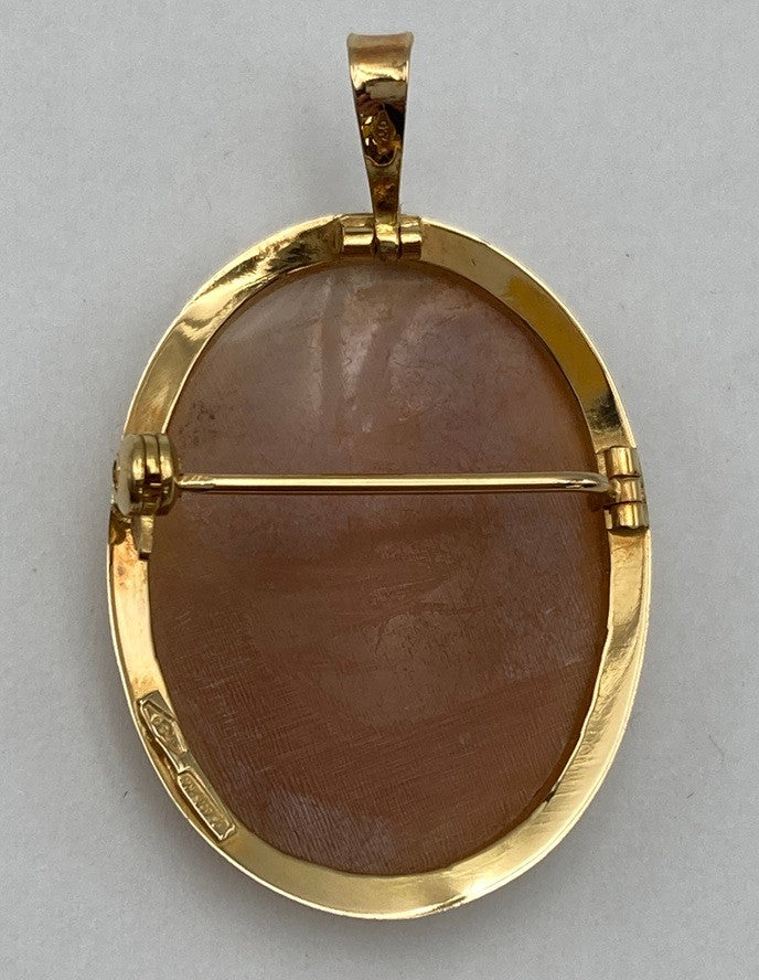 K18 カメオ ブローチ/ペンダントトップ 中古 D4