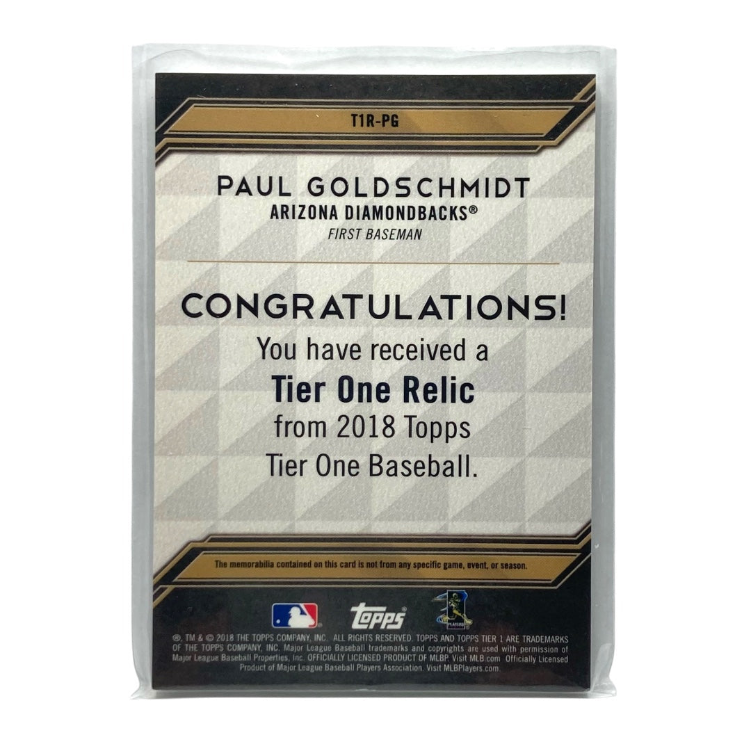 TOPPS MLBカード TIER ONE PAUL GOLDSCHMIDT DIAMONDBACKS 120/400 #T1R-PG 中古 IT2