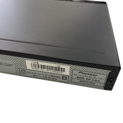 Pioneer ブルーレイプレーヤー アップスケーリング/音声付き早見・遅見再生機能搭載 ブラック BDP-3140-K 中古 Y1