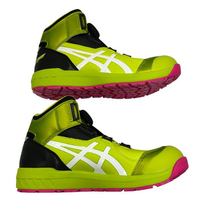 ASICS アシックス ワーキング スニーカーブーツ ウィンジョブ CP304 BOA ネオンライム 27.0 cm 靴 シューズ WINJOB 安全靴 メンズ 中古 W1