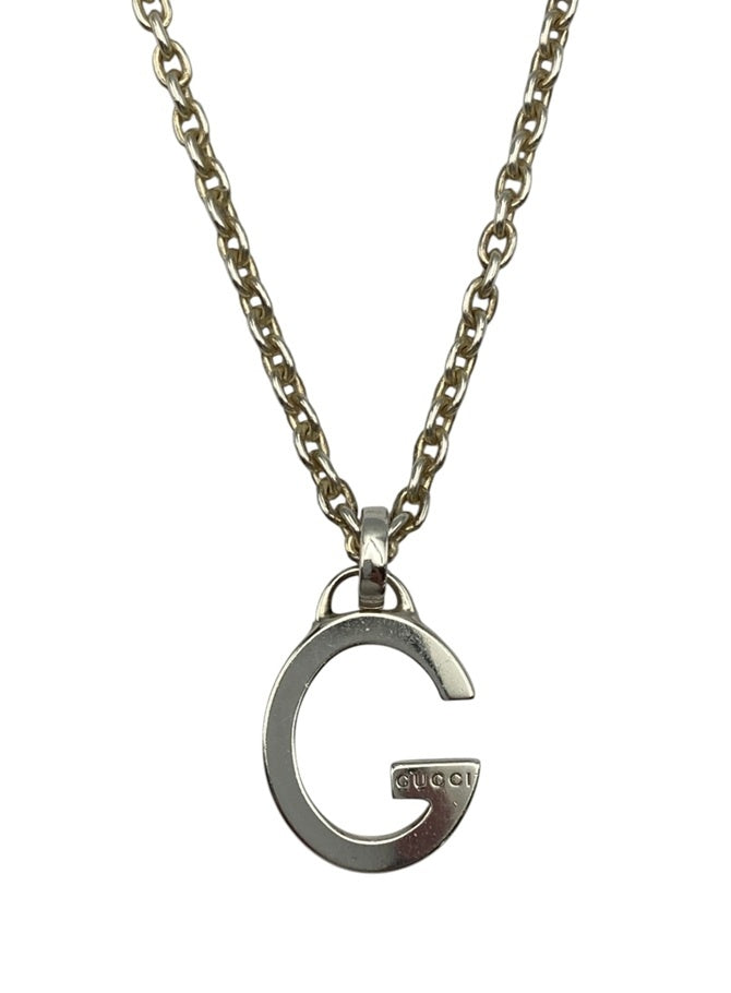 GUCCI グッチ Gモチーフ ネックレス シルバー925 ユニセックス 中古 D4
