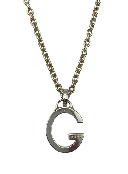 GUCCI グッチ Gモチーフ ネックレス シルバー925 ユニセックス 中古 D4
