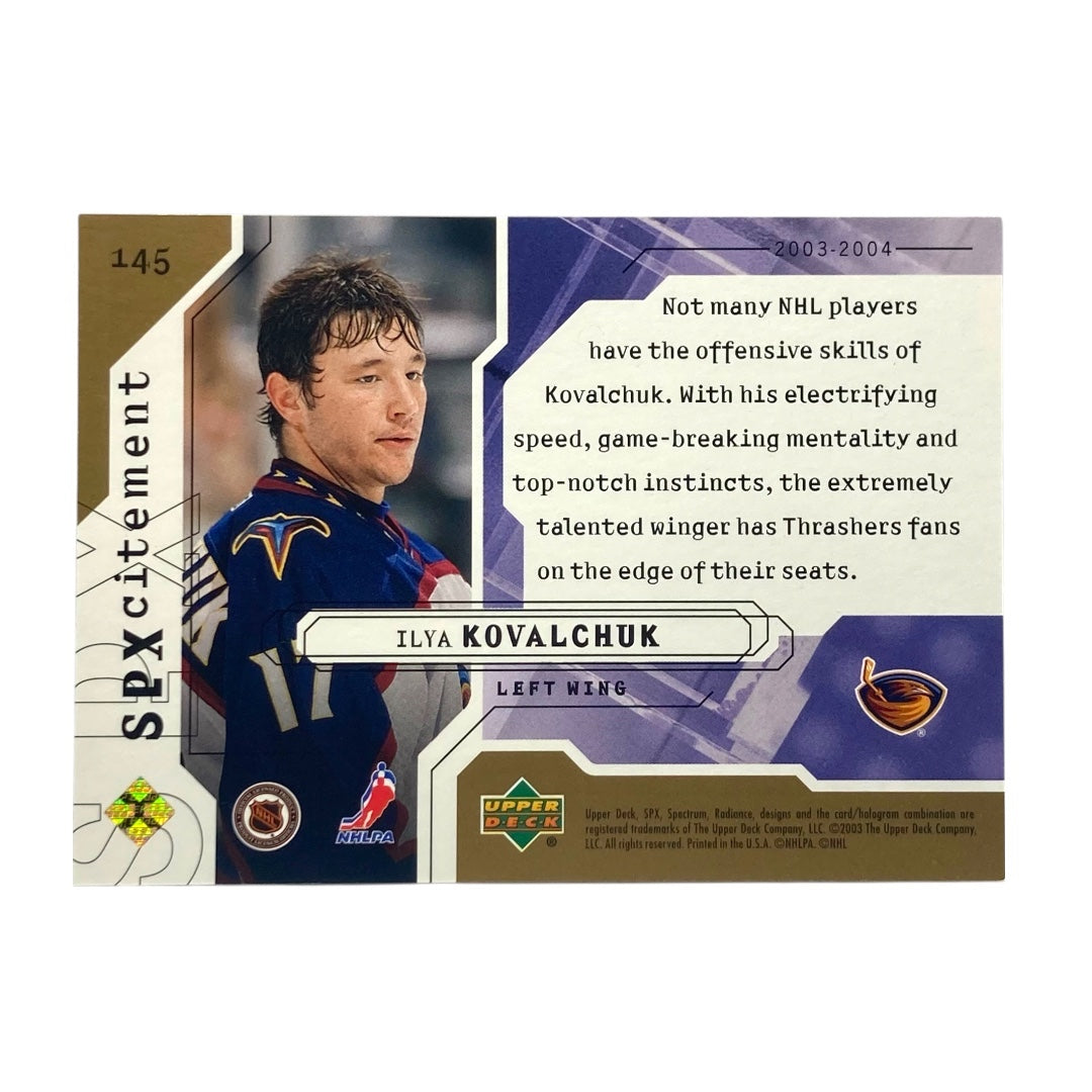 UPPER DECK NHLカード SPX ILYA KOVALCHUK THRASHERS 23/50 #145 中古 IT2