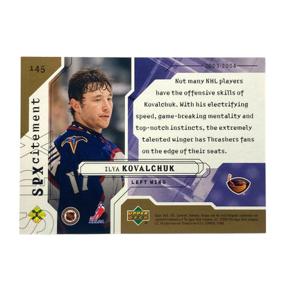 UPPER DECK NHLカード SPX ILYA KOVALCHUK THRASHERS 23/50 #145 中古 IT2