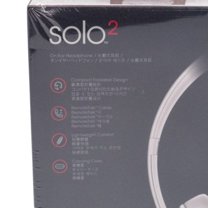 未開封品 Beats by Dr.Dre Solo2 密閉型オンイヤーヘッドホン ホワイト MH8X2PA/A 中古 a1