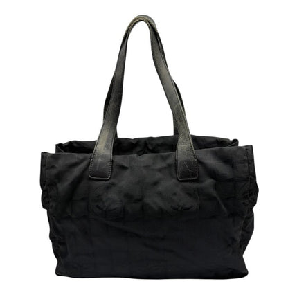 CHANEL シャネル ニュートラベルライン MM トートバッグ ナイロン レザー ブラック バッグ ブランド 鞄 A4 レディース 中古 W1