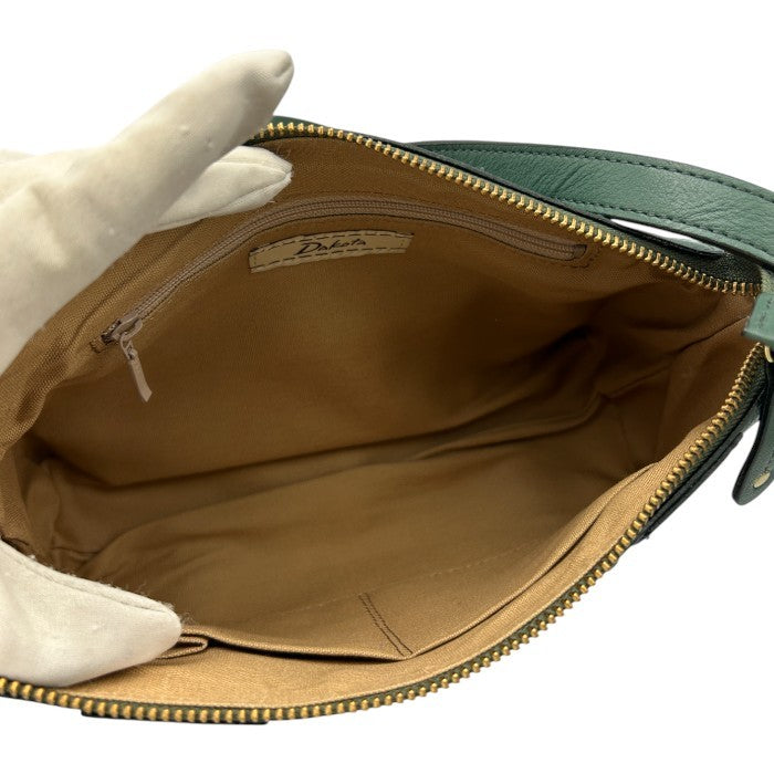 DAKOTA キューブ ショルダーバッグ グリーン ダコタ 鞄 牛革 レザー レディース おしゃれ 中古 W４