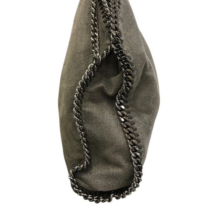 ステラマッカートニー ファラベラ フォールドオーバー トートバッグ レディース クラッチ ショルダー チェーン ノンレザー グレー 中古 T1