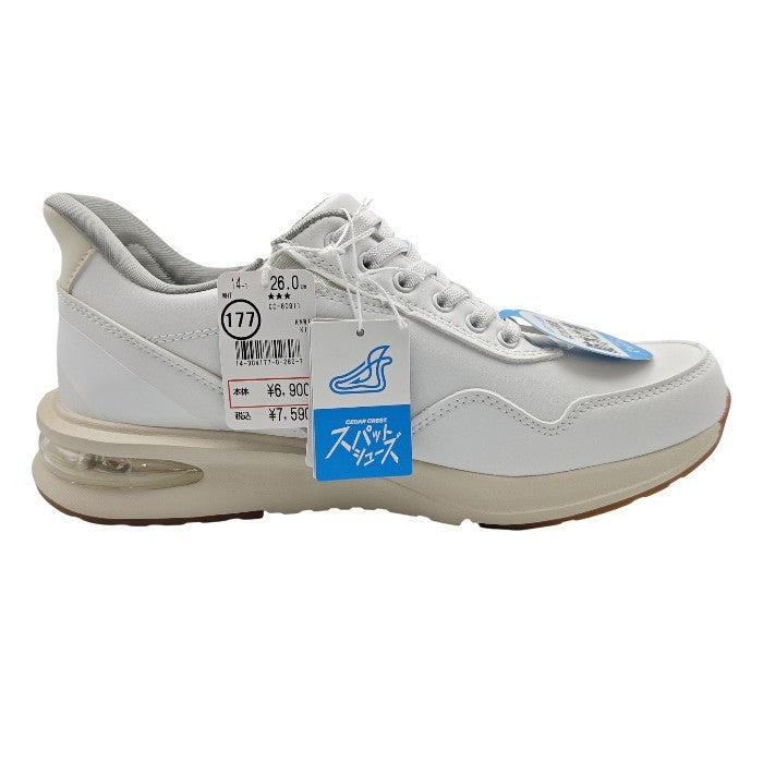 【未使用品】 CEDAR CREST セダークレスト 4cm5時間防水仕様 スパットシューズ メンズ 26cm 中古 H４