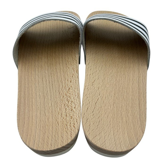 adidas ORIGINALS アディダスオリジナルス アディレッタ ウッド サンダル S79365 22.5cm 夏 レディース かわいい ボーダー 靴 シューズ 中古 W４