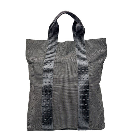 HERMES エルメス エールライン カバス トートバッグ ユニセックス キャンバス ダークグレー ブランド 鞄 通勤 A4 中古 W４