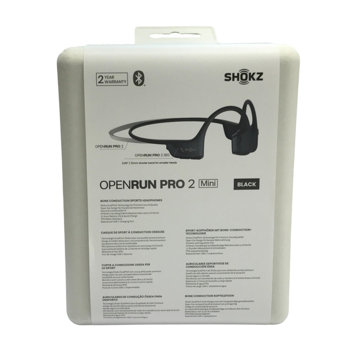 Shokz OpenRun Pro 2 Mini 骨伝導イヤホン ブラック 耳かけ型 スポーツ ワイヤレス SKZ-EP-000033 中古 T1