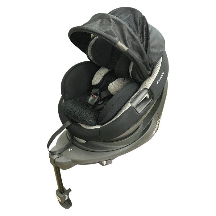 コンビ ホワイトレーベル THE S ISOFIX エッグショック チャイルドシート R129適合 360°回転 ウォッシャブル フルジェンテブラック ZC-690 中古 T1