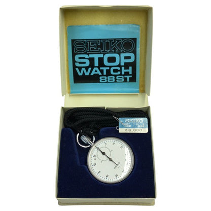 SEIKO セイコー ストップウォッチ アナログ 手巻き 30分計 ビンテージ S型 シルバー/ホワイト 88ST 885011 中古 T1