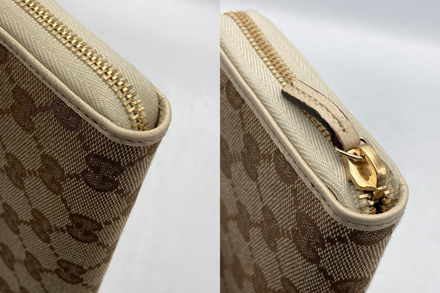GUCCI グッチ GGキャンバス ラウンドファスナー 長財布 112724 中古 D4