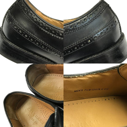 COLE HAAN コールハーン GRAND.OS ドレスシューズ メンズ レザー ウイングチップ 革靴 ビジネス ブラック 7.5サイズ C21179 中古 T1