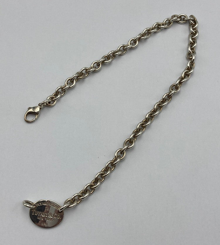 TIFFANY＆Co. ティファニー リターントゥ オーバルプレート ネックレス シルバー925 中古 D4