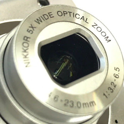 Nikon ニコン COOLPIX デジタルカメラ シルバー 光学5倍ズーム コンパクト 薄型 A100SL 中古 T1