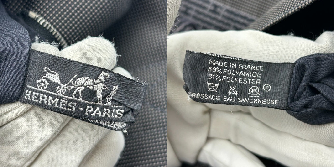 HERMES エルメス エールライン カバス トートバッグ ユニセックス キャンバス ダークグレー ブランド 鞄 通勤 A4 中古 W４