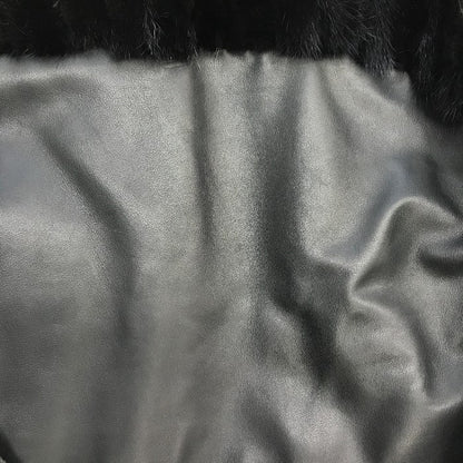 ADORE ミンクファー ジレ レディース リアルファー レザー ベスト 毛皮 38サイズ ブラック 中古 T1