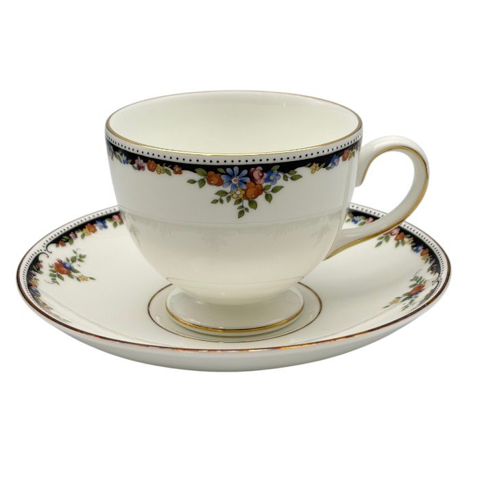 Wedgwood ウェッジウッド オズボーン カップ＆ソーサー ペア 洋食器 花柄 おしゃれ ブランド 中古 W1