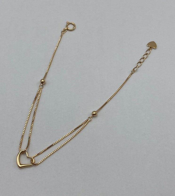 K18 ハートモチーフ ブレスレット 中古 D4