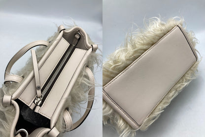 GIANNI CHIARINI ジャンニキアリーニ ミス マルチェッラ エコファー 2WAY ショルダーバッグ 中古 D4