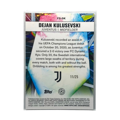TOPPS サッカーカード CHROME DEJAN KULUSEVSKI JUVENTUS /25 #FS-DK 中古 IT2