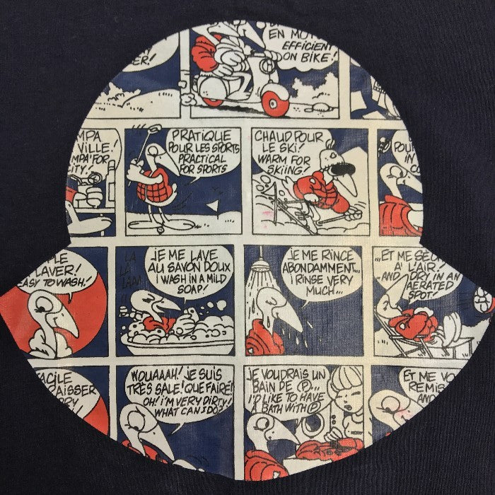 MONCLER モンクレール Tシャツ キッズ 半袖 コットン コミック柄 漫画 115cm ネイビー D19548018350 中古 T1