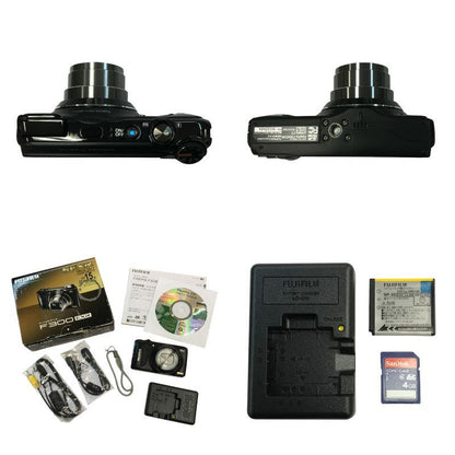 FUJIFILM 富士フイルム FinePix コンパクトデジタルカメラ ブラック 光学15倍ズーム フジフィルム ファインピックス F300EXR 中古 T1