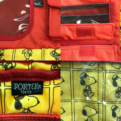JOE PORTER ジョーポーター スヌーピー ショルダーバッグ ユニセックス ナイロン 斜め掛け ピーナッツ レッド 中古 T1