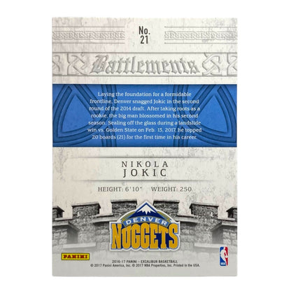 PANINI NBAカード EXCALIBUR NIKOLA JOKIC DENVER NUGGETS #21 中古 IT2