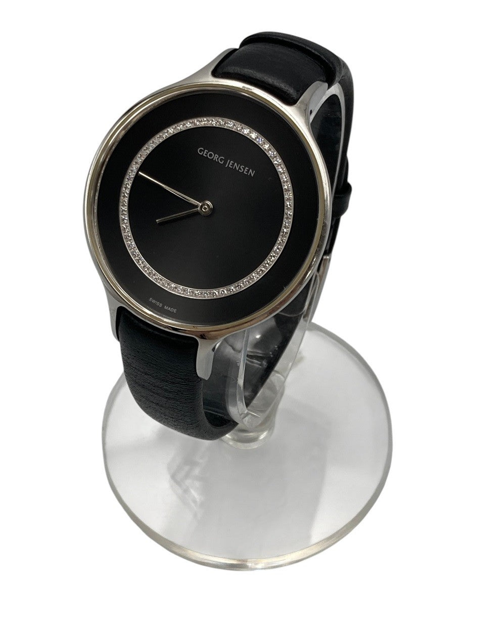 GEORG JENSEN ジョージジェンセン コンケイヴ 316 クオーツ 腕時計 中古 D4