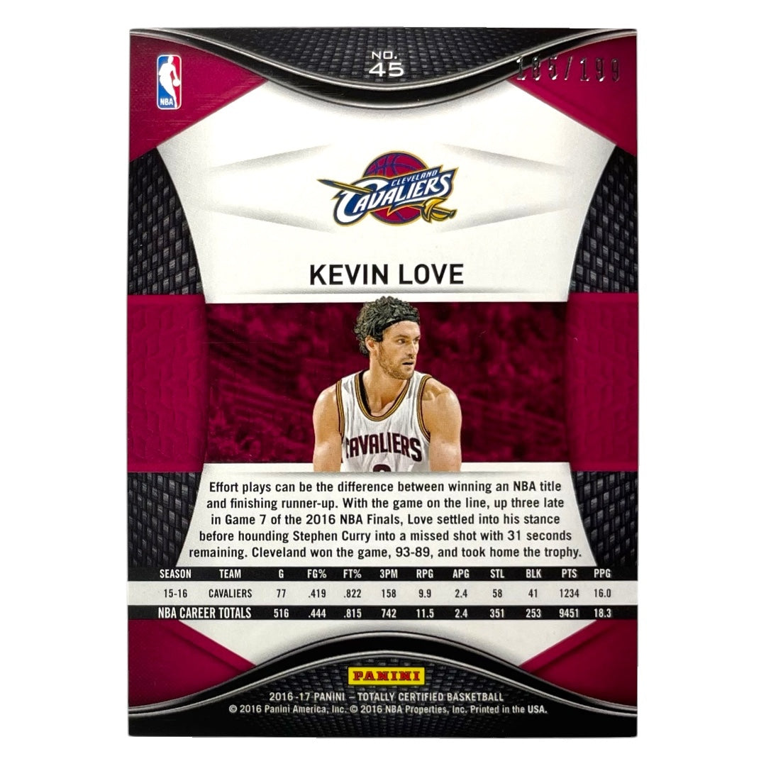 PANINI NBAカード TOTALLY CERTIFIED KEVIN LOVE CAVALIERS /199 #45 中古 IT2