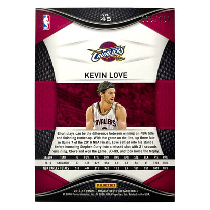 PANINI NBAカード TOTALLY CERTIFIED KEVIN LOVE CAVALIERS /199 #45 中古 IT2