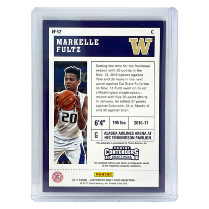 PANINI NBAカード CONTENDERS DRAFT PICKS MARKELLE FULTZ #52 中古 IT1