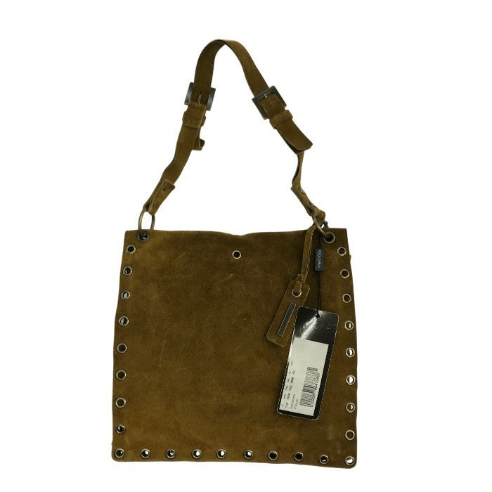DOLCE&GABBANA ドルチェ&ガッバーナ ショルダーバッグ レディース スウェードレザー ハトメ フリンジ ヒッピー ブラウン 中古 T1