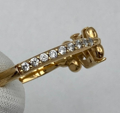 LOUIS VUITTON ルイヴィトン リング LV アイコニック M1461L サイズL ゴールドカラー 中古 D4