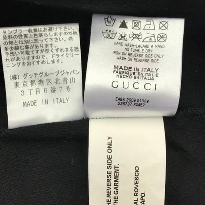 GUCCI グッチ Tシャツ レディース 春夏 半袖 カットソー 刺繍 ポケット ブラック XSサイズ 226737 X3457 中古 T1