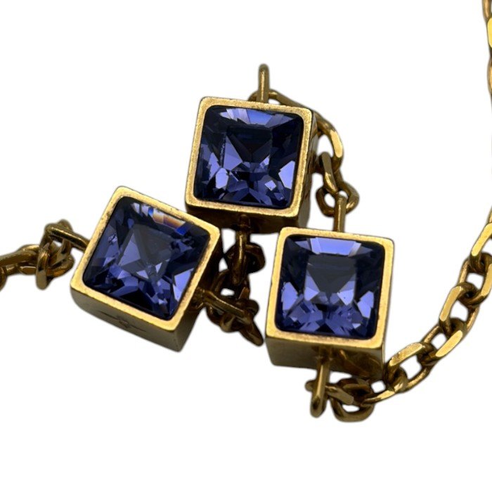 ルイヴィトン LOUIS VUITTON コリエ ギャンブル キューブ ネックレス ゴールド M65096 ブランド ジュエリー レディース かわいい おしゃれ 中古 W４