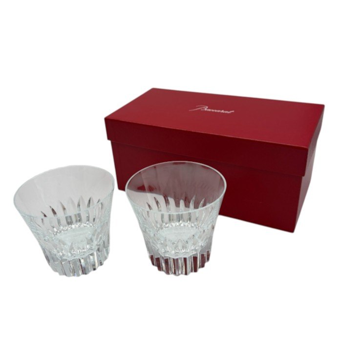 Baccarat バカラ ヴィータ ペア ロックグラス 洋食器 ブランド おしゃれ 酒器 アルコール 中古 W1