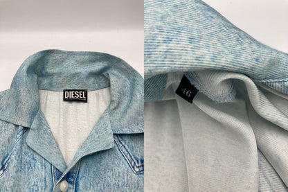 DIESEL ディーゼル 転写プリント 半袖シャツ レーヨン サイズ46 メンズ 中古 D4