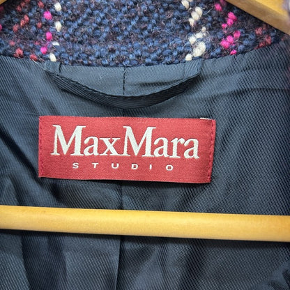 MaxMara STUDIO マックスマーラ スタジオ コート 38 アウター ロング レディース チェック柄 中古 W４