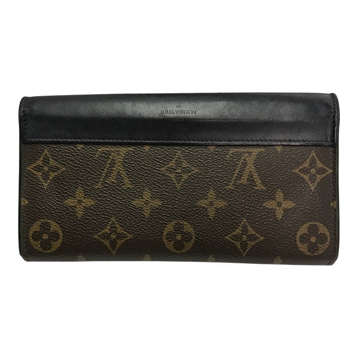 LOUIS VUITTON ルイヴィトン モノグラム ポルトフォイユ サラ テュイルリー 長財布 ユニセックス 二つ折り フラップ ブラウン/ブラック M64120 中古 T1