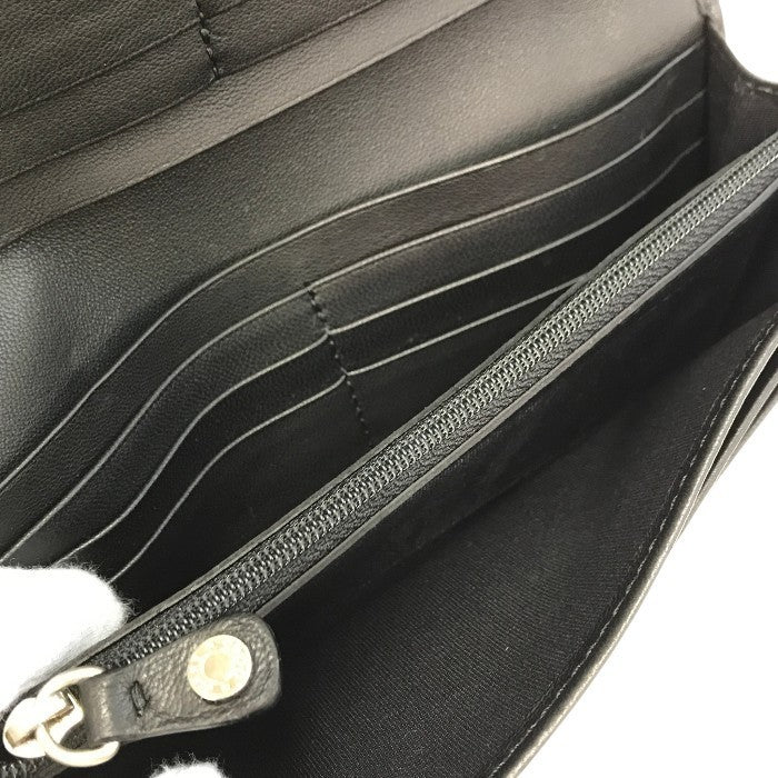 JIMMY CHOO ジミーチュウ ニノ 長財布 レディース 2つ折り レザー NINO 小銭入れ付き スタースタッズ ブラック 中古 T1