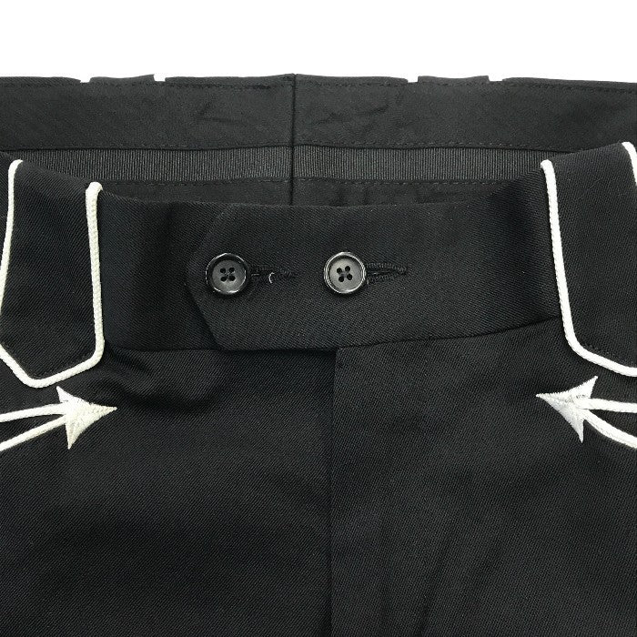 DOLCE & GABBANA ドルチェ＆ガッバーナ パンツ レディース ウール/コットン サイドライン ストレート ストレッチ ブラック 40サイズ 中古 T1