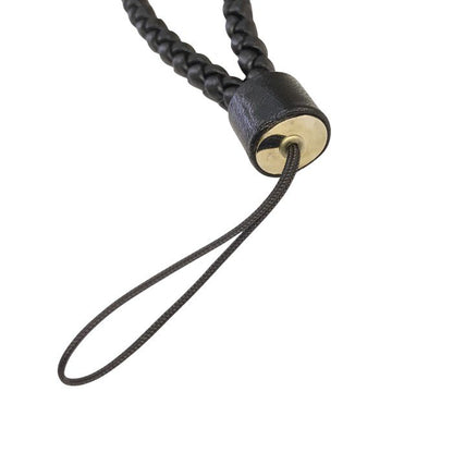 BOTTEGA VENETA ボッテガヴェネタ イントレチャート ストラップ ユニセックス レザー 編み込み スマホ 携帯 ブラック 中古 T1
