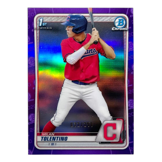 TOPPS MLBカード BOWMAN CHROME 1ST MILAN TOLENTINO CLEVELAND INDIANS /250 #BD-4 中古 IT2