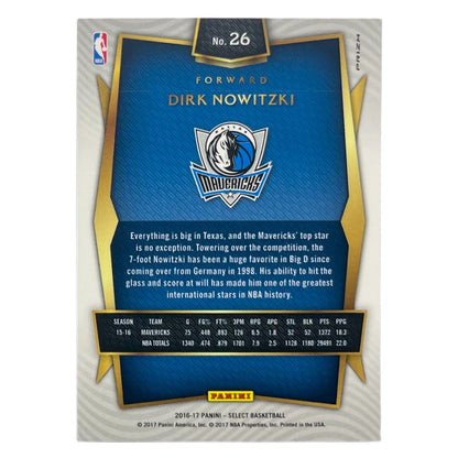 PANINI NBAカード SELECT PRIZM DIRK NOWITZKI MAVERICKS #26 中古 IT2