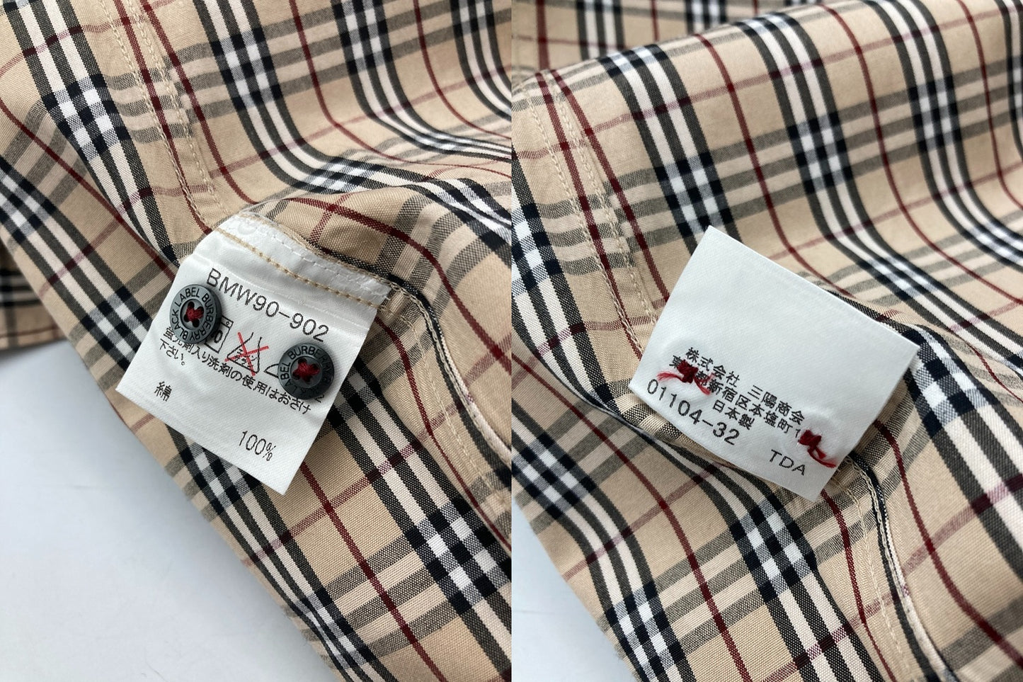 BURBERRY BLACK LABEL バーバリー ブラックレーベル ノバチェック 長袖シャツ サイズ3 メンズ BMW90-902 中古 D4